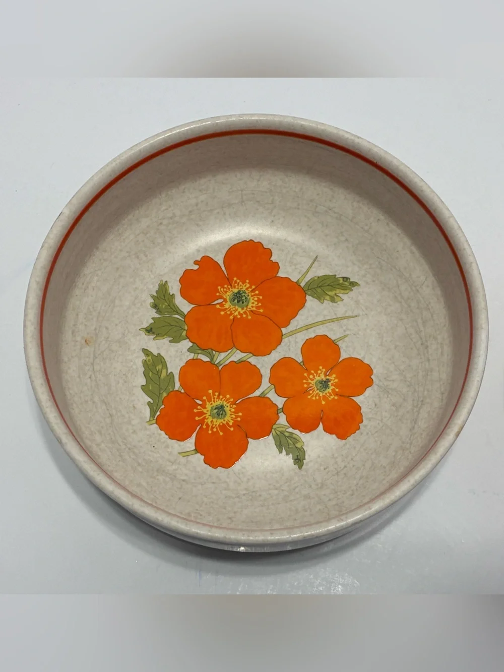 Set Of 2 Vintage Lenox Temperware FIRE FLOWER 6 Inch Bowls USA